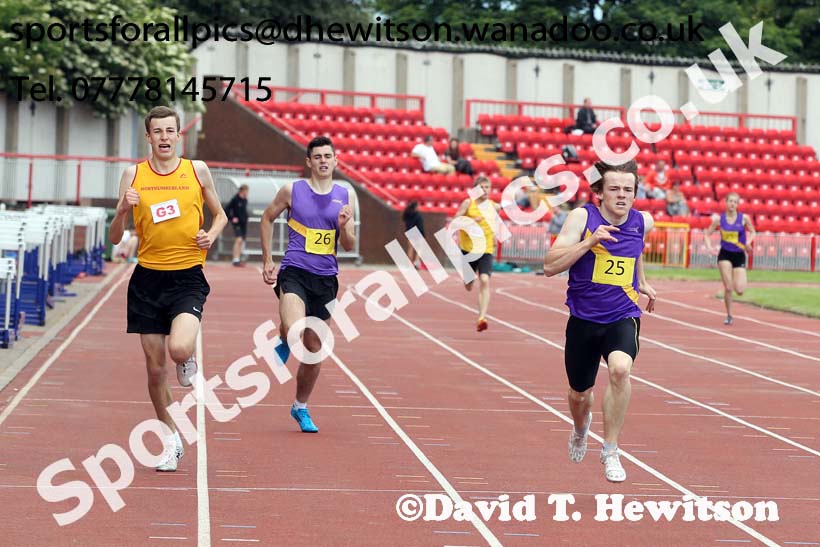 Boys 400 metres, Northern Inter-County Schools, Gateshead International Stadum. Photo: David T. Hewitson/Sports for All Pics